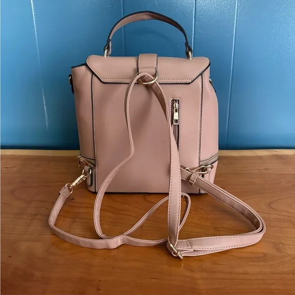 Women’s Pink Top-Handle Backpack & Wallet Set - Picture 6 of 7